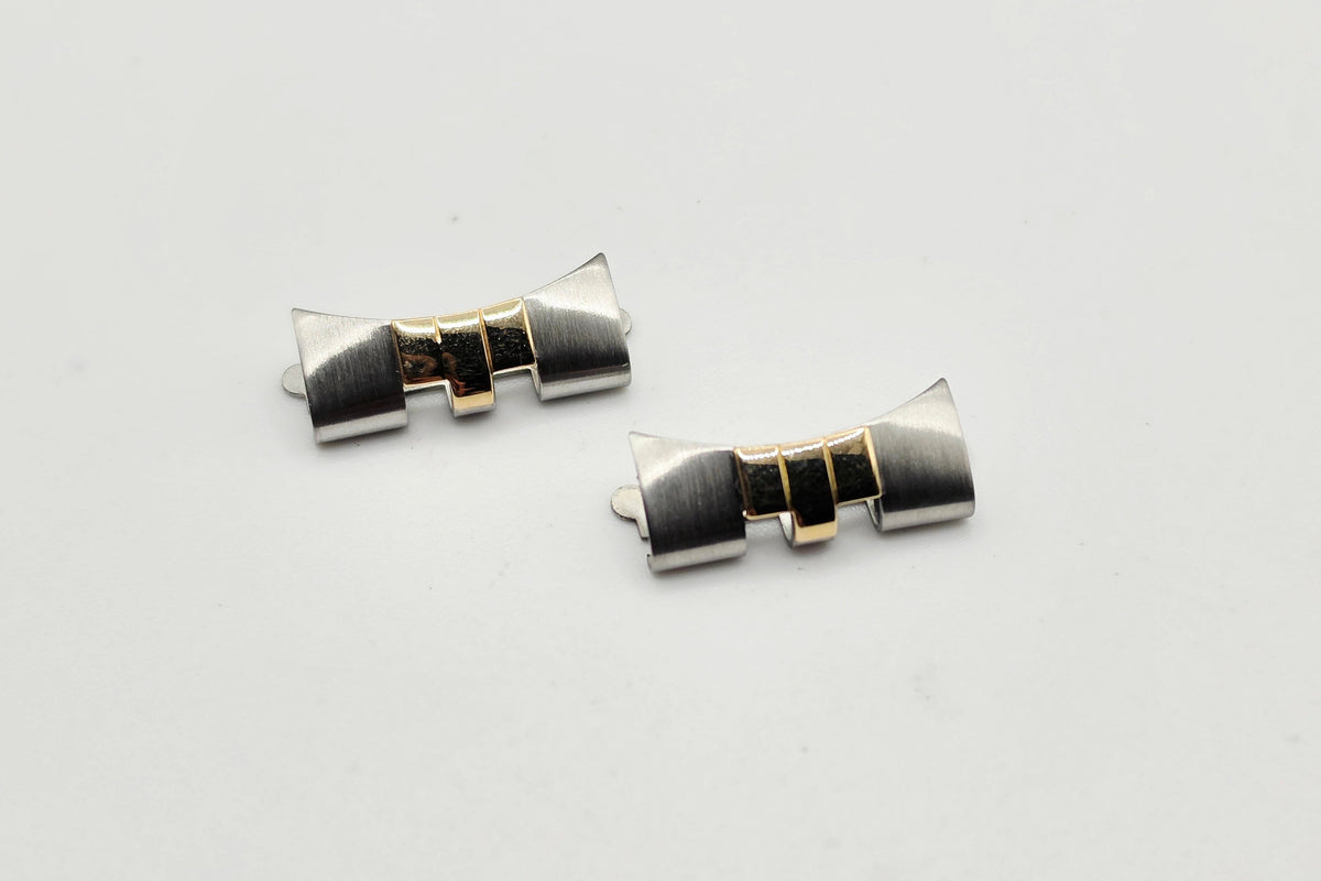 Jubilee Two-Tone Stainless and 18K Solid Gold 455B End Links for Rolex