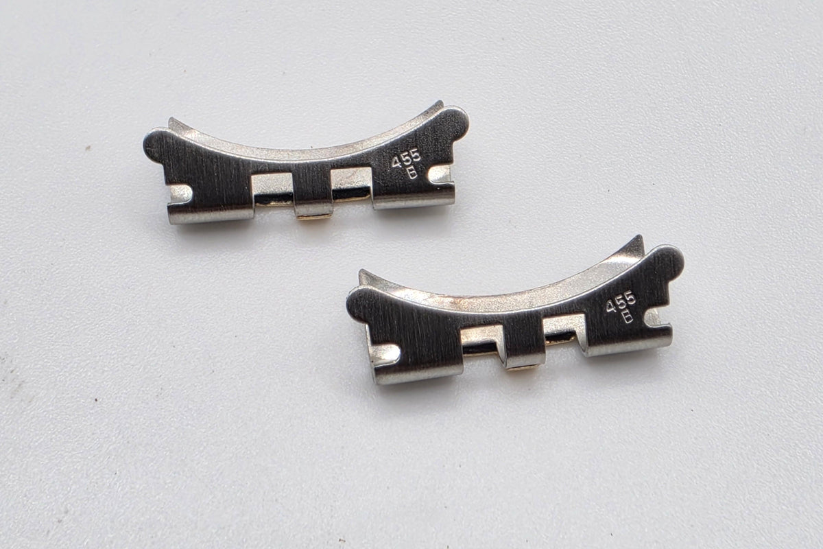 Jubilee Two-Tone Stainless and 18K Solid Gold 455B End Links for Rolex