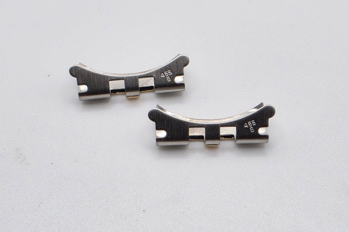 Jubilee Two-Tone Stainless and 18K Solid Gold 455B End Links for Rolex