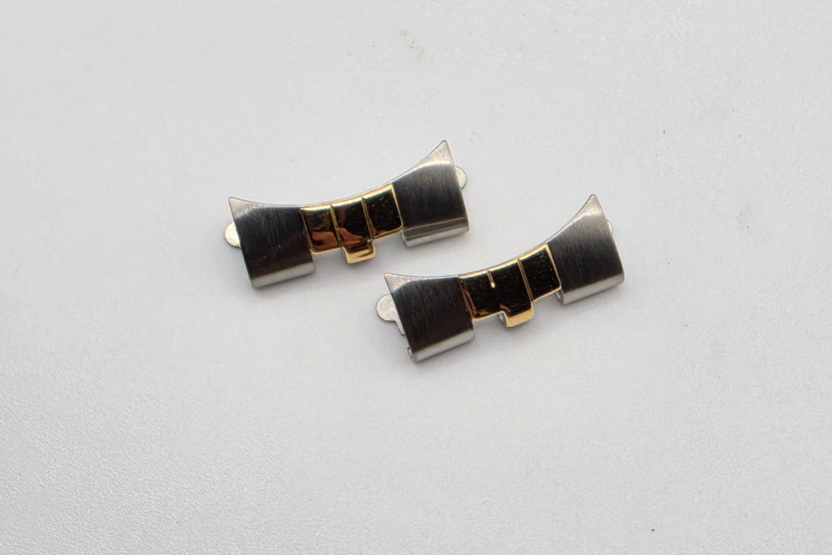 Jubilee Two-Tone Stainless and 18K Solid Gold 455B End Links for Rolex