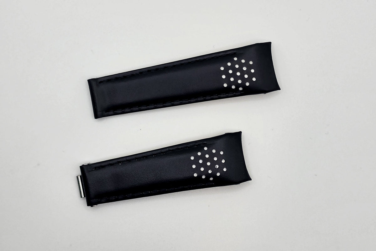 Curved Leather Watch Strap Rolex